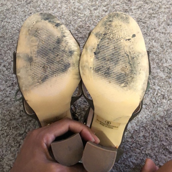 Forest Green Lace- Up Strappy Booties - Picture 6 of 7